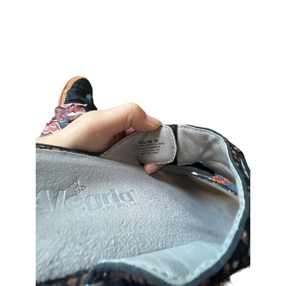 Alegria Black Silver Mosaic Black Silver Slip On Slide Comfort Sandal 38 - Picture 6 of 6